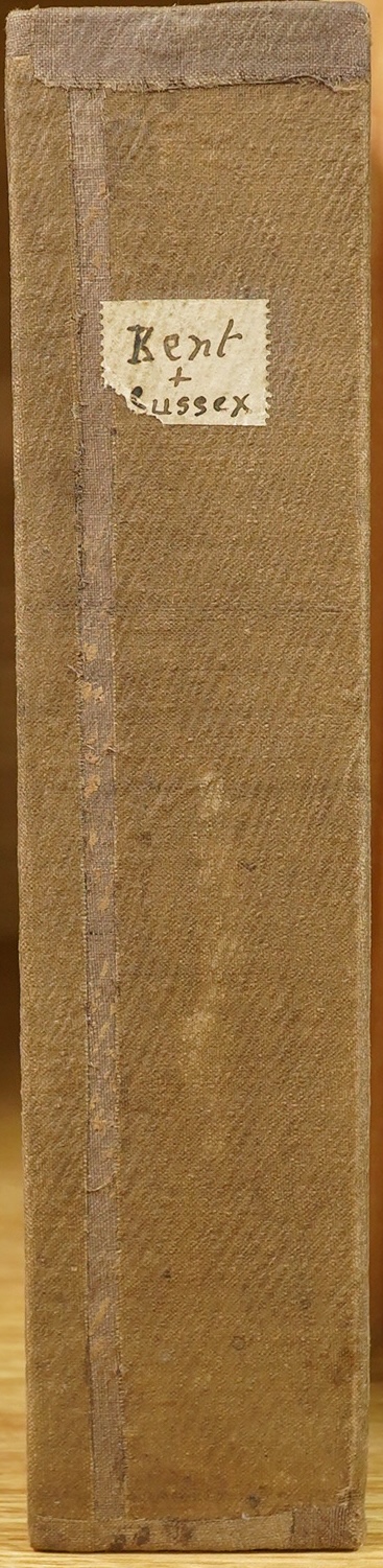 Kent and East Sussex, a set of four 1850s engraved maps mounted on linen, engraved by Benjamin Baker, and with an applied retail label for J. Wyld, Charing Cross East, each approx. 98 x 66.5cm, contained within a later s